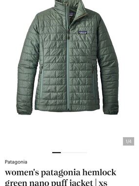Patagonia Green Quilted Puffer Jacket